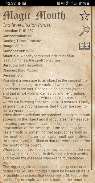 D&D Spellbook 5e [MOD: Premium/Unlocked] - Скриншот 5