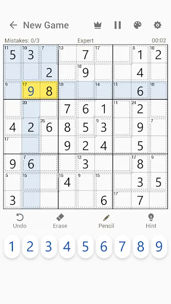 Killer Sudoku — Sudoku Puzzles [MOD: Premium/Unlocked] - Скриншот 1