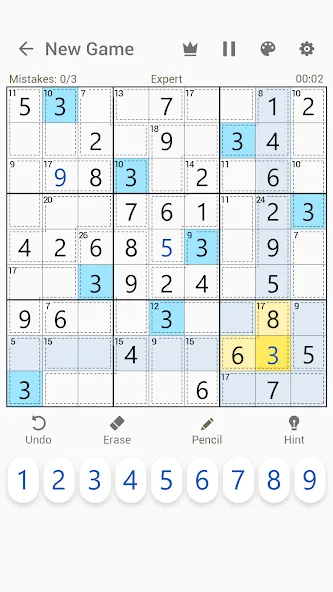 Killer Sudoku — Sudoku Puzzles [MOD: Premium/Unlocked] - Скриншот 3