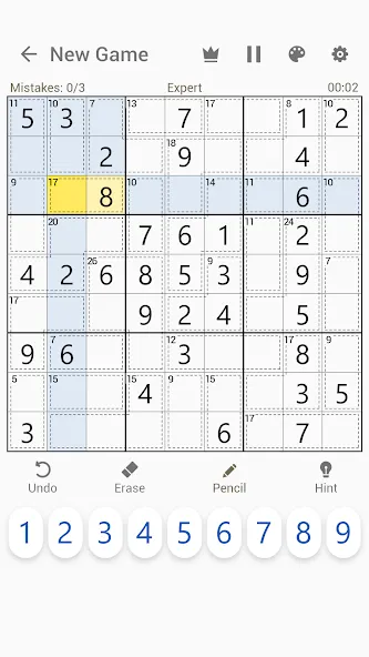 Killer Sudoku — Sudoku Puzzles [MOD: Premium/Unlocked] - Скриншот 5