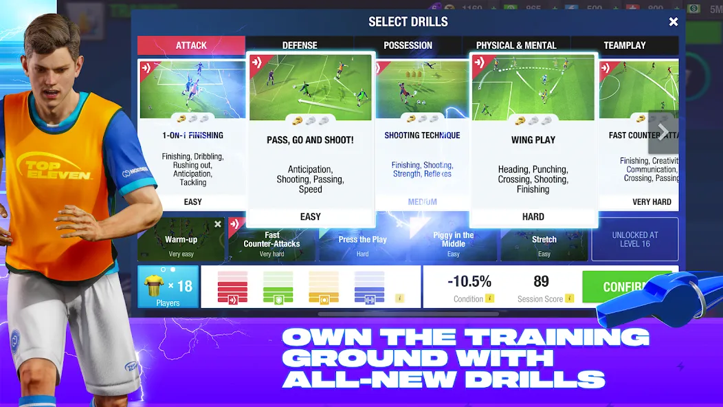 Top Eleven Be a Soccer Manager (Топ Илевен Би Футбол Менеджер) [MOD: Все открыто] - Скриншот 4