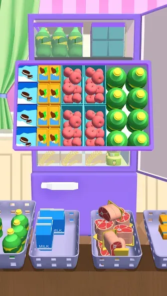 Fill Up Fridge：Organizing Game [MOD: Mega Mod/Меню] - Скриншот 4