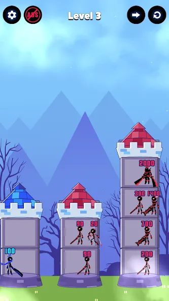 Hero Castle War: Tower Attack (Хиро Касл Вар) [MOD: Все разблокировано] - Скриншот 3