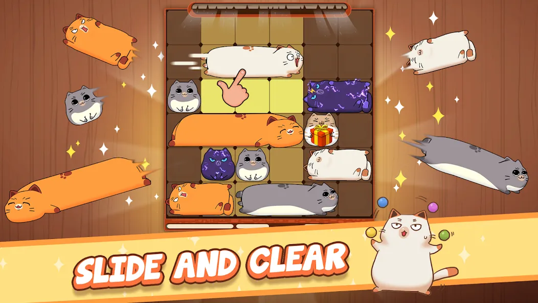 Haru Cats: Cute Sliding Puzzle (Хару Кэтс) [MOD: Все открыто] - Скриншот 1
