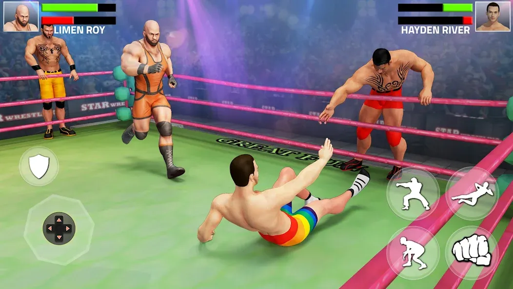 Tag Team Wrestling Game (Таг Тим Реслинг Гейм) [MOD: Все разблокировано] - Скриншот 1