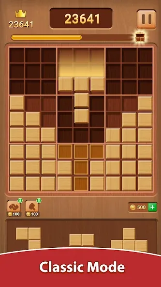Wood Block Puzzle (Вуд Блок Пазл) [MOD: Меню/Много денег] - Скриншот 1