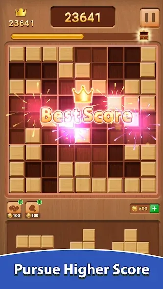 Wood Block Puzzle (Вуд Блок Пазл) [MOD: Меню/Много денег] - Скриншот 3