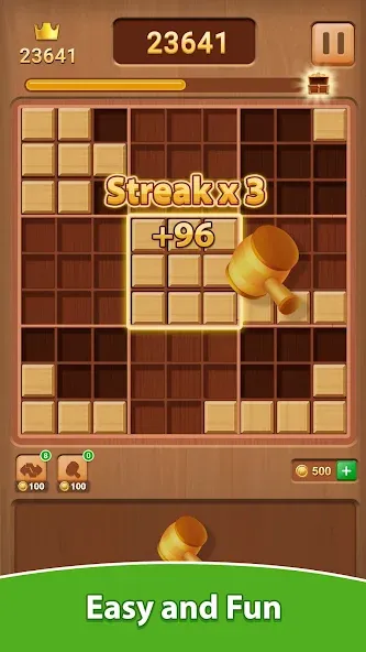 Wood Block Puzzle (Вуд Блок Пазл) [MOD: Меню/Много денег] - Скриншот 4