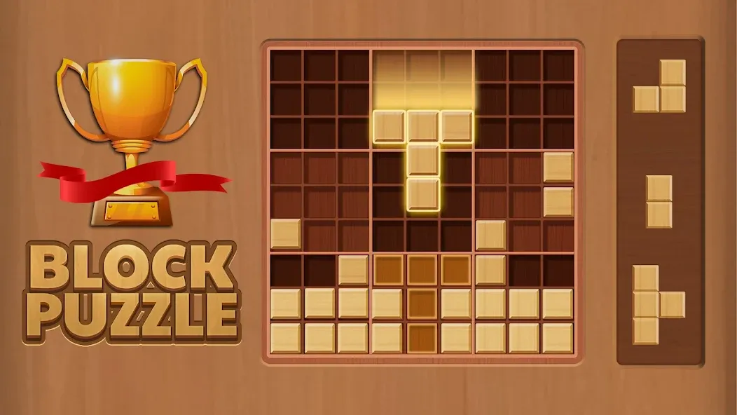 Wood Block Puzzle (Вуд Блок Пазл) [MOD: Меню/Много денег] - Скриншот 5