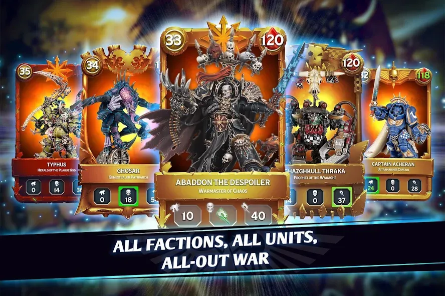 Warhammer Combat Cards — 40K (Вархаммер Комбат Кардс) [MOD: Premium/Unlocked] - Скриншот 1