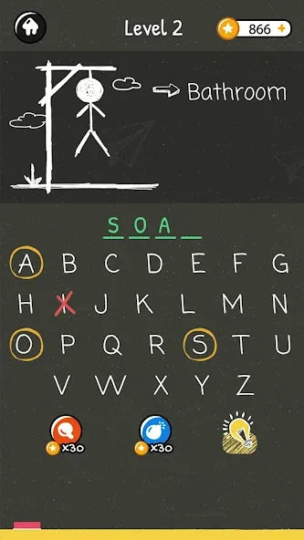 Hangman Words:Two Player Games [MOD: Мод Меню/Взлом] - Скриншот 3
