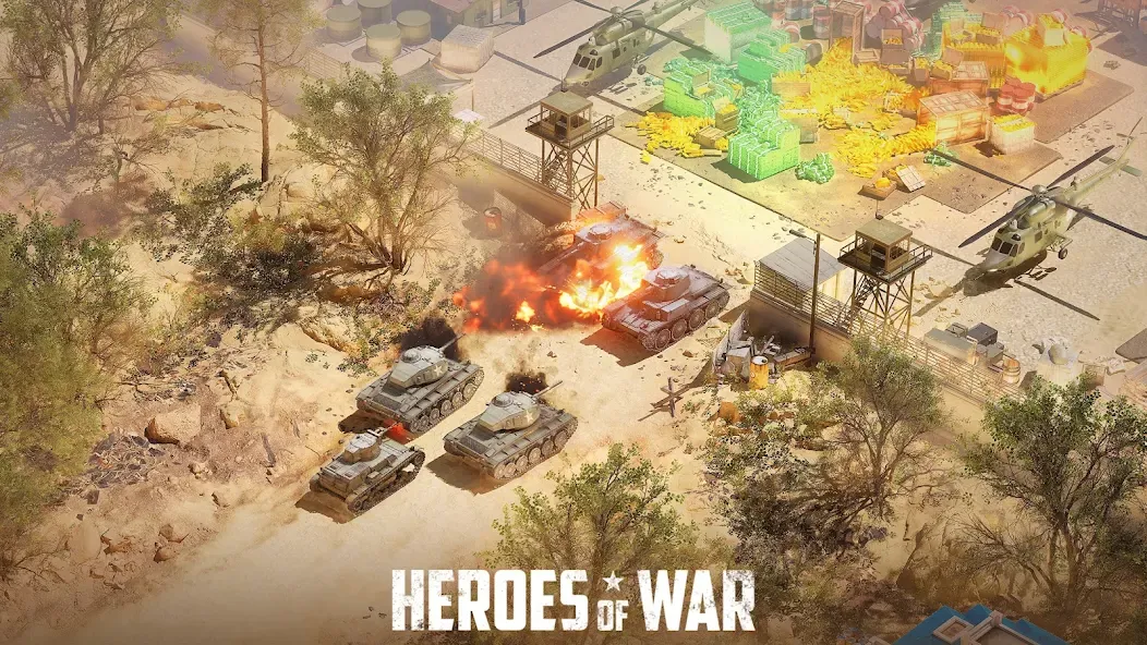 Heroes of War: Idle army game (Герои войны) [MOD: Много монет/Энергии] - Скриншот 2