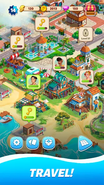 Travel Town — Merge Adventure (Трэвел Таун) [MOD: Мод Меню/Взлом] - Скриншот 4