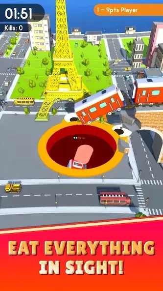 Hole.io [MOD: Разблокировано] - Скриншот 1
