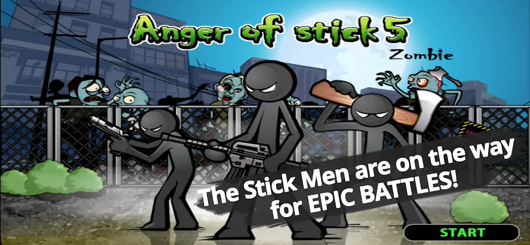 Anger of stick 5 : zombie (Ангер оф стик 5) [MOD: Бесконечные деньги] - Скриншот 1