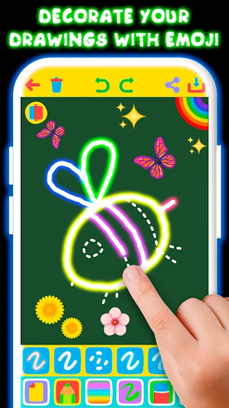 Drawing For Kids — Glow Draw [MOD: Premium/Unlocked] - Скриншот 5