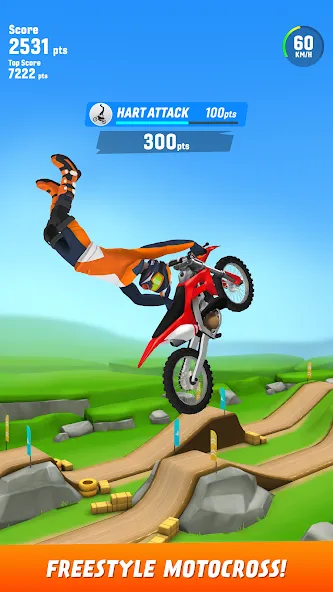 Max Air Motocross (Макс Эйр Мотокросс) [MOD: Все разблокировано] - Скриншот 1