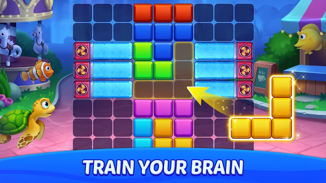 Block Puzzle Ocean [MOD: Mega Mod/Меню] - Скриншот 2