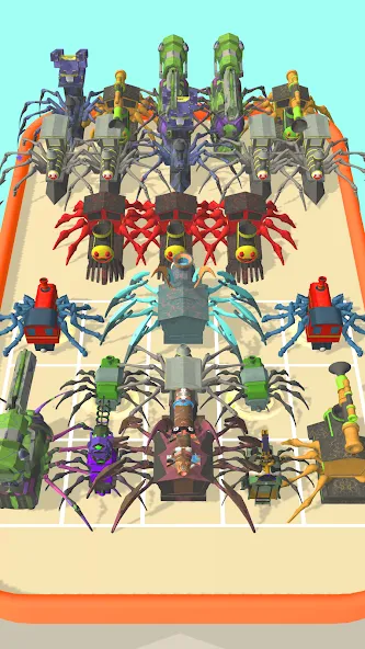 Merge Spider Train [MOD: Много монет/Энергии] - Скриншот 2
