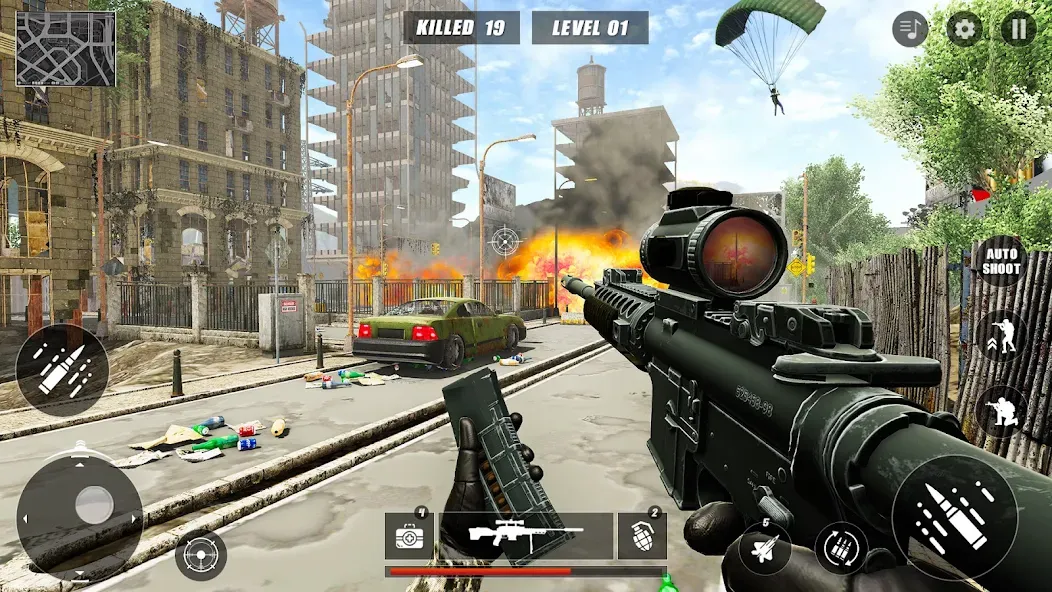 Code of Sniper 3D Gun Shooting [MOD: Много монет/Энергии] - Скриншот 2