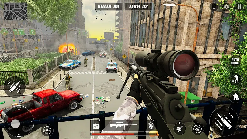 Code of Sniper 3D Gun Shooting [MOD: Много монет/Энергии] - Скриншот 4