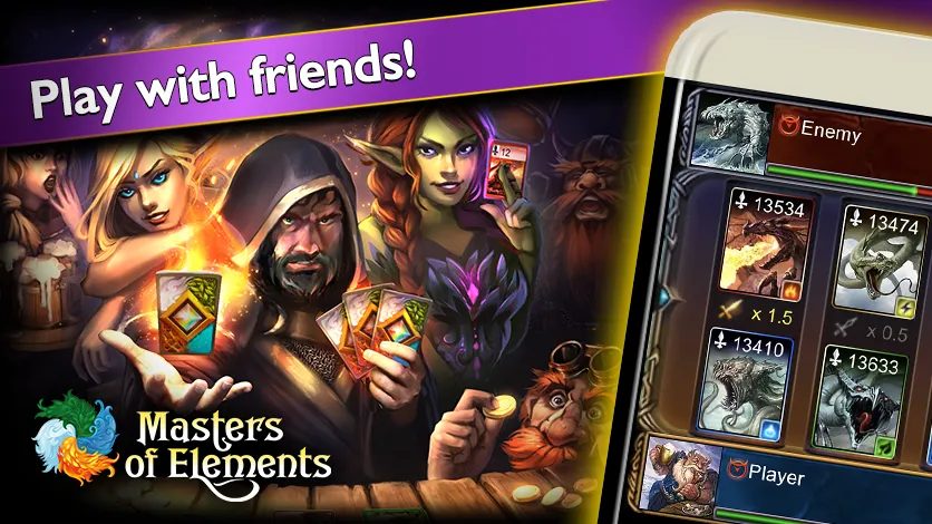 Masters of Elements－Online CCG [MOD: Меню/Много денег] - Скриншот 4