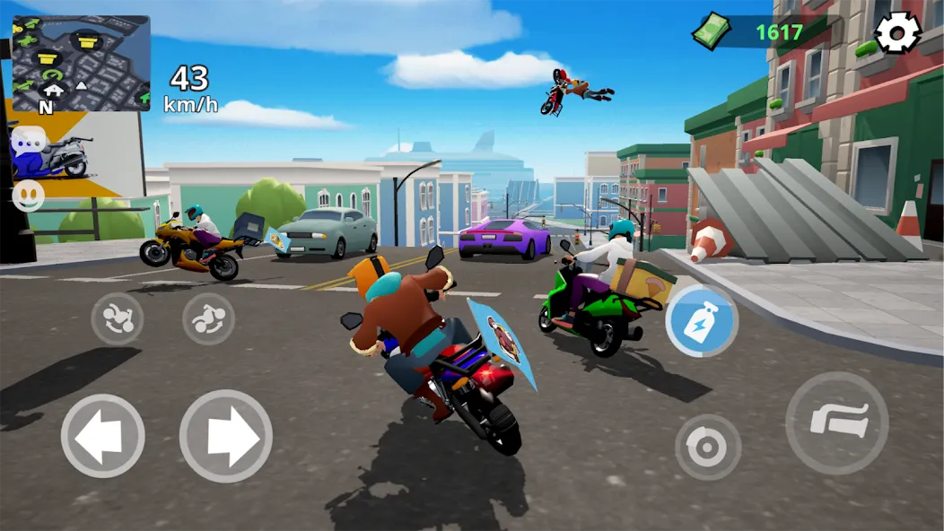 Moto City: Mad Bike Delivery (Мото Сити) [MOD: Все открыто] - Скриншот 2