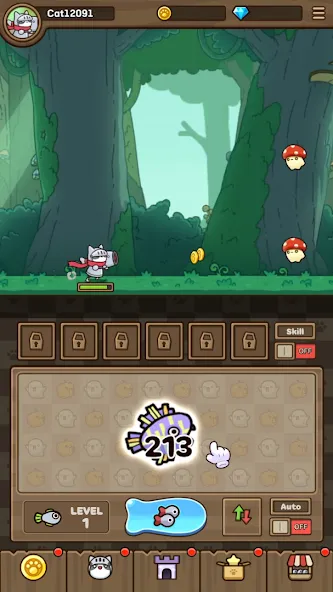 Cat Hero : Idle RPG (Кэт Хиро) [MOD: Premium/Unlocked] - Скриншот 1
