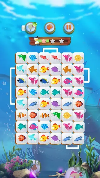 Mahjong Connect Fish World (Мацзян Коннект Рыбный Мир) [MOD: Mega Mod/Меню] - Скриншот 3