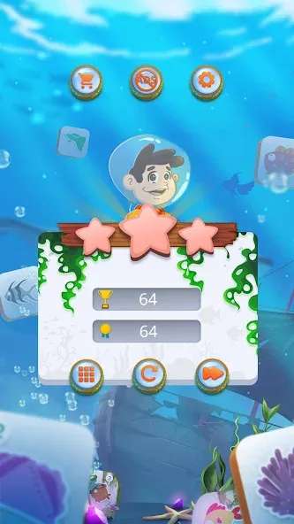 Mahjong Connect Fish World (Мацзян Коннект Рыбный Мир) [MOD: Mega Mod/Меню] - Скриншот 5