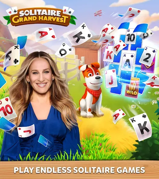 Solitaire Grand Harvest (Солитер Гранд Харвест) [MOD: Меню/Много денег] - Скриншот 1