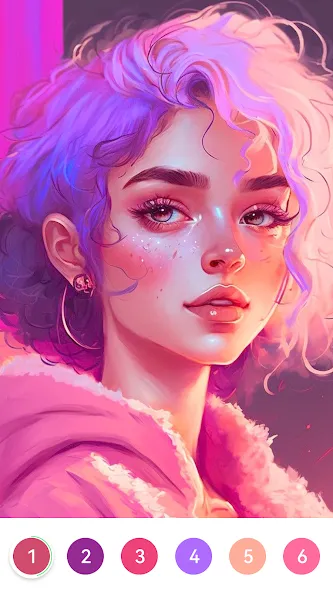Girls Paint by Number Coloring (Девочки раскрашивают по номерам) [MOD: Бесконечные деньги] - Скриншот 1