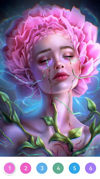 Girls Paint by Number Coloring (Девочки раскрашивают по номерам) [MOD: Бесконечные деньги] - Скриншот 3
