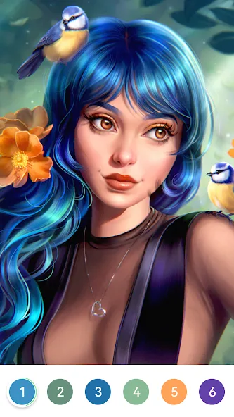 Girls Paint by Number Coloring (Девочки раскрашивают по номерам) [MOD: Бесконечные деньги] - Скриншот 4