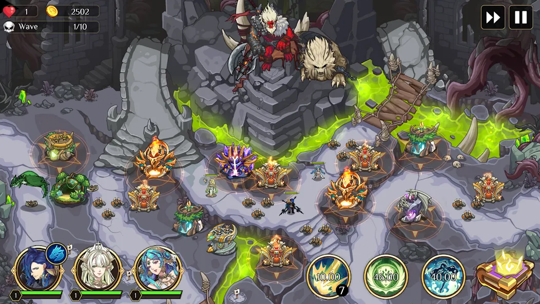 Kingdom War: Tower Defense TD (ТД Рояль) [MOD: Меню/Много денег] - Скриншот 1