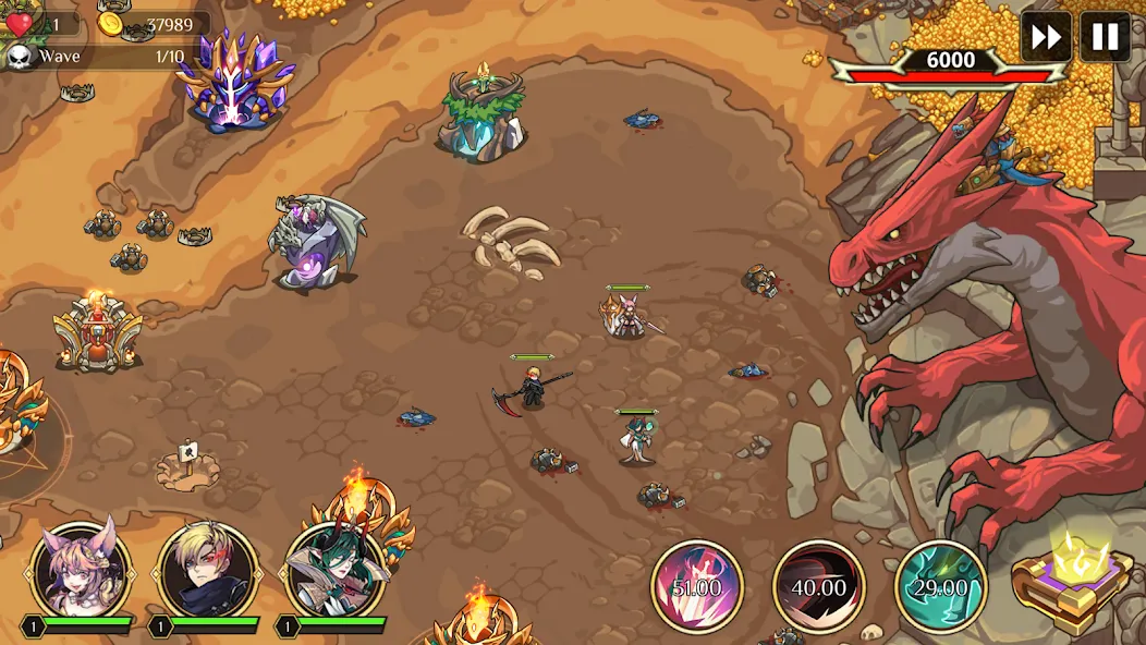 Kingdom War: Tower Defense TD (ТД Рояль) [MOD: Меню/Много денег] - Скриншот 2