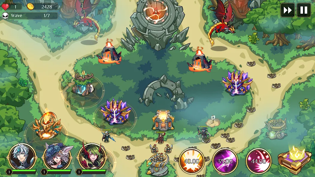 Kingdom War: Tower Defense TD (ТД Рояль) [MOD: Меню/Много денег] - Скриншот 5