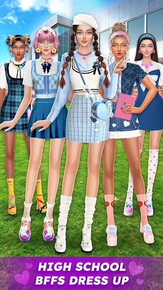 College Dress Up for Girls (Капель Макеовер) [MOD: Бесконечные деньги] - Скриншот 1