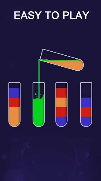 Color Sort Puzzle-Puzzle Game (Цветной головоломка сортировки) [MOD: Мод Меню/Взлом] - Скриншот 4