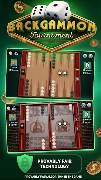 Backgammon Tournament [MOD: Premium/Unlocked] - Скриншот 1