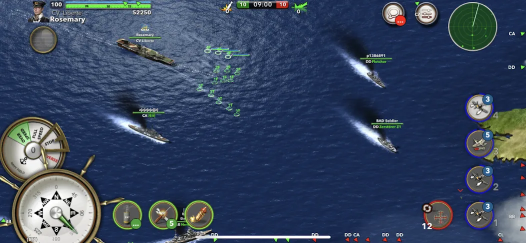 Navy Field: Online Sea Battles (НеиФилд) [MOD: Меню/Много денег] - Скриншот 1