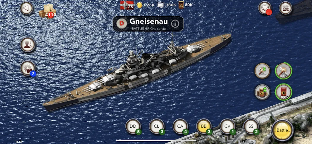 Navy Field: Online Sea Battles (НеиФилд) [MOD: Меню/Много денег] - Скриншот 2