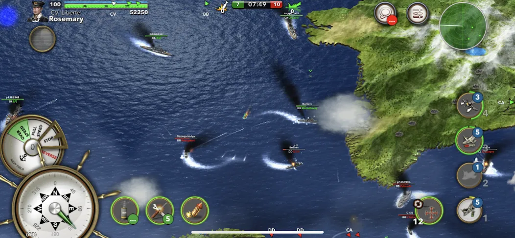 Navy Field: Online Sea Battles (НеиФилд) [MOD: Меню/Много денег] - Скриншот 4
