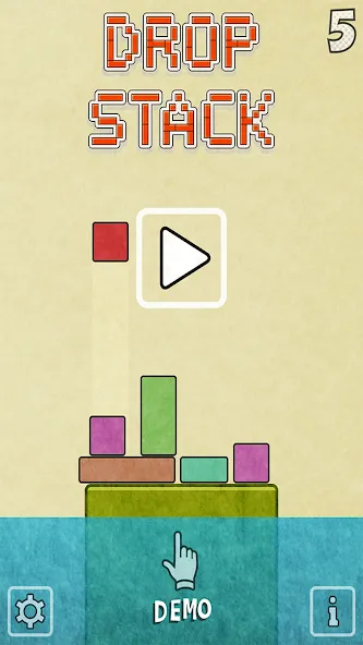 Drop Stack Block Stacking Game (Дроп Стэк блочная игра с укладкой блоков) [MOD: Разблокировано] - Скриншот 1
