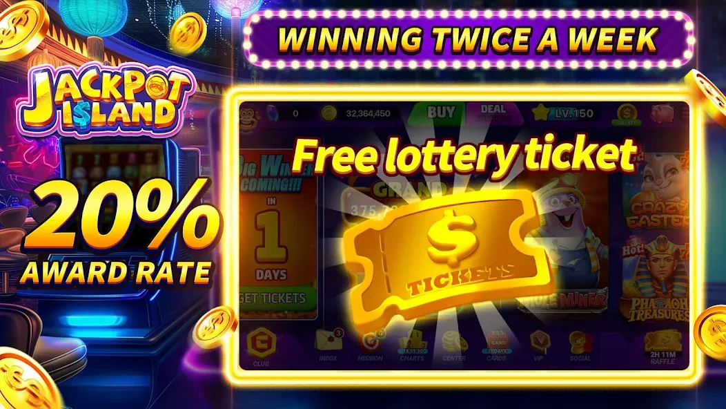 Jackpot Island — Slots Machine (Джекпот Айленд) [MOD: Мод Меню/Взлом] - Скриншот 2