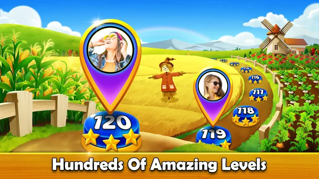 Solitaire Tripeaks — Farm Trip (Фарм Джорни) [MOD: Бесконечные деньги] - Скриншот 3