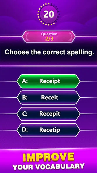 Spelling Quiz — Word Trivia (Спеллинг Квиз) [MOD: Разблокировано] - Скриншот 4
