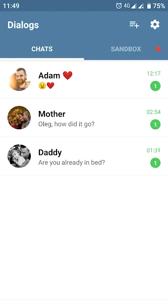 Fake Chat Messenger — TeleFake [MOD: Mega Mod/Меню] - Скриншот 1
