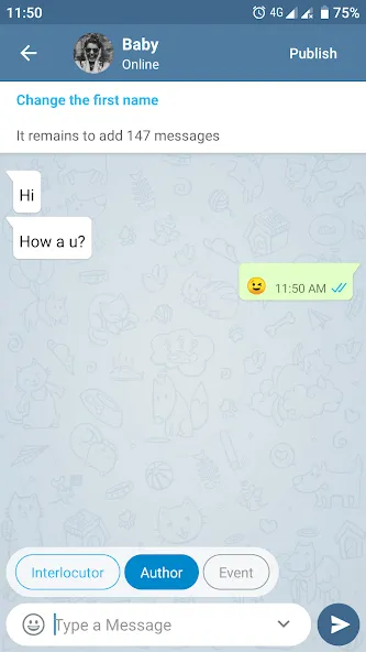 Fake Chat Messenger — TeleFake [MOD: Mega Mod/Меню] - Скриншот 4