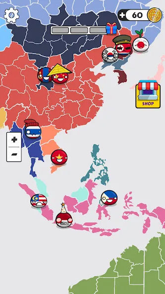 Country Balls: World War (Кантри Болс) [MOD: Меню/Много денег] - Скриншот 2